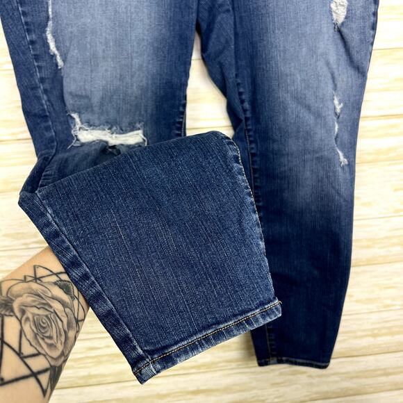 Torrid Premium Stretch Distressed Sky High Skinny Jeans - Picture 4 of 9